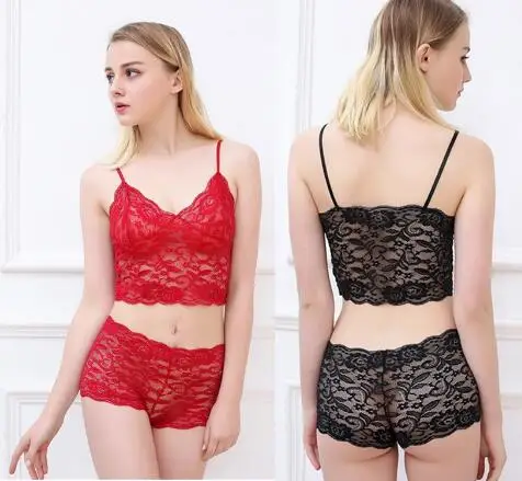 M L XL XXL 3XL плюс размер Женская Сексуальная кружевная черная Пижама на бретелях