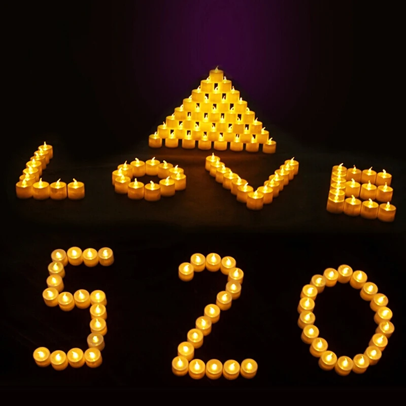 Новый мерцающий 12 шт. светильник беспламенные светодиодные греющие свечи Чайные