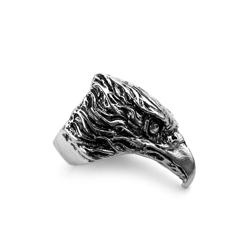 Мужское Винтажное кольцо в стиле панк с головой орла классное готический шик