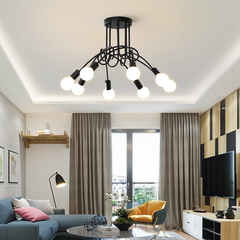 Регулируемая угловая железная клетка чердак лампочка 110/220 В потолочные