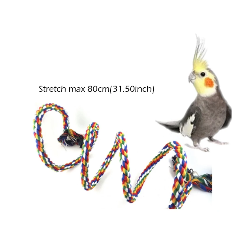 Bird Toy Parrot Climbing Rope Cotton Resistant Bite Sling Swings Pet Stand Birdcage Accessories Supplies | Дом и сад