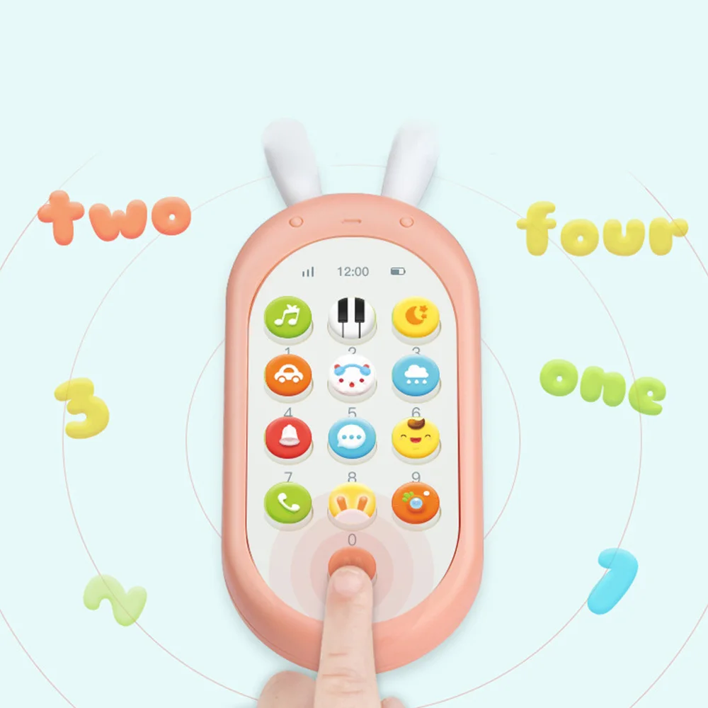 Детская имитация Электронная Кнопка игрушка мобильный телефон развивающая