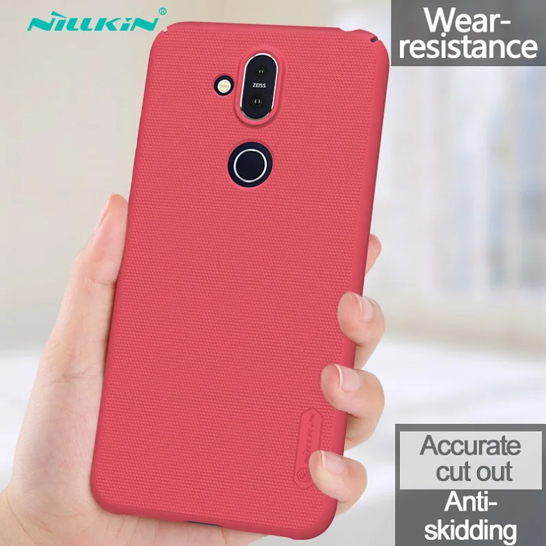 red Для Nokia X7 случае 8,1 6,18 дюймовый корпус Nillkin матовое Щит Жесткий PC телефон задняя крышка Coque чехла для nokia 8,1X7 6,18'' - Цвет: red