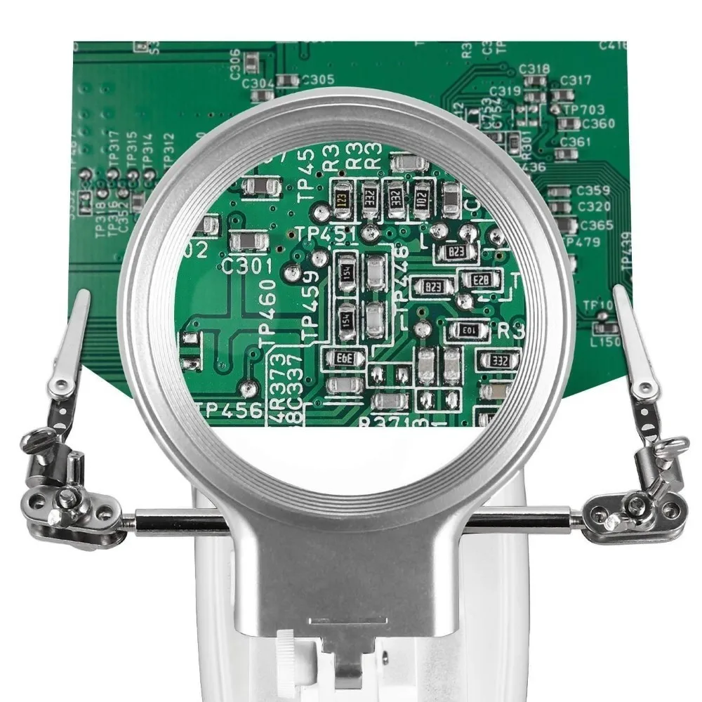 Светодиодный светильник лупа для рук станция 3X 4.5X USB Hands Free увеличительное стекло для пайки сборка ремонт моделирование