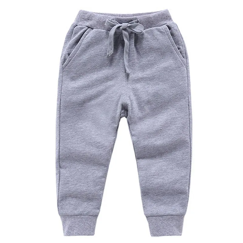 light grey dong Детская осенне-весенняя одежда; штаны для девочек; детские брюки для маленьких мальчиков; штаны-шаровары; однотонные цвета: черный, серый, синий, красный; яркие цвета - Цвет: light grey dong