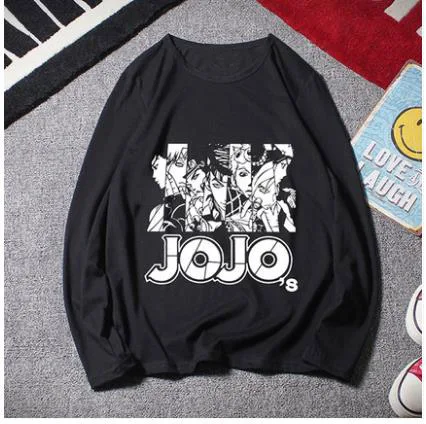 JoJo странные приключения дизайн Манга аниме футболка классная забавная с длинным