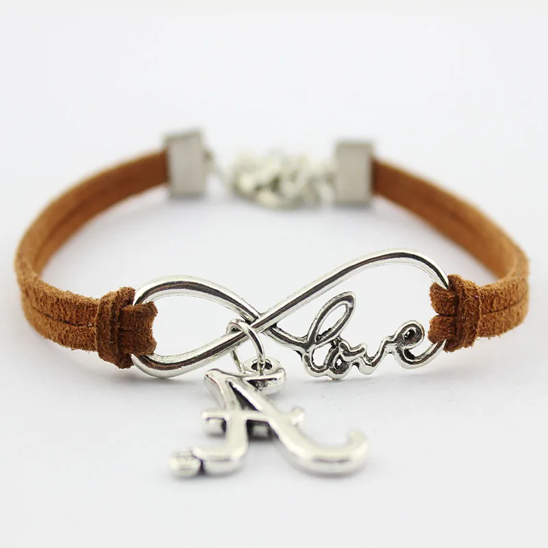 Спортивные браслеты HLLZH Infinity Love плетеные из веревки и кожи ручной работы с