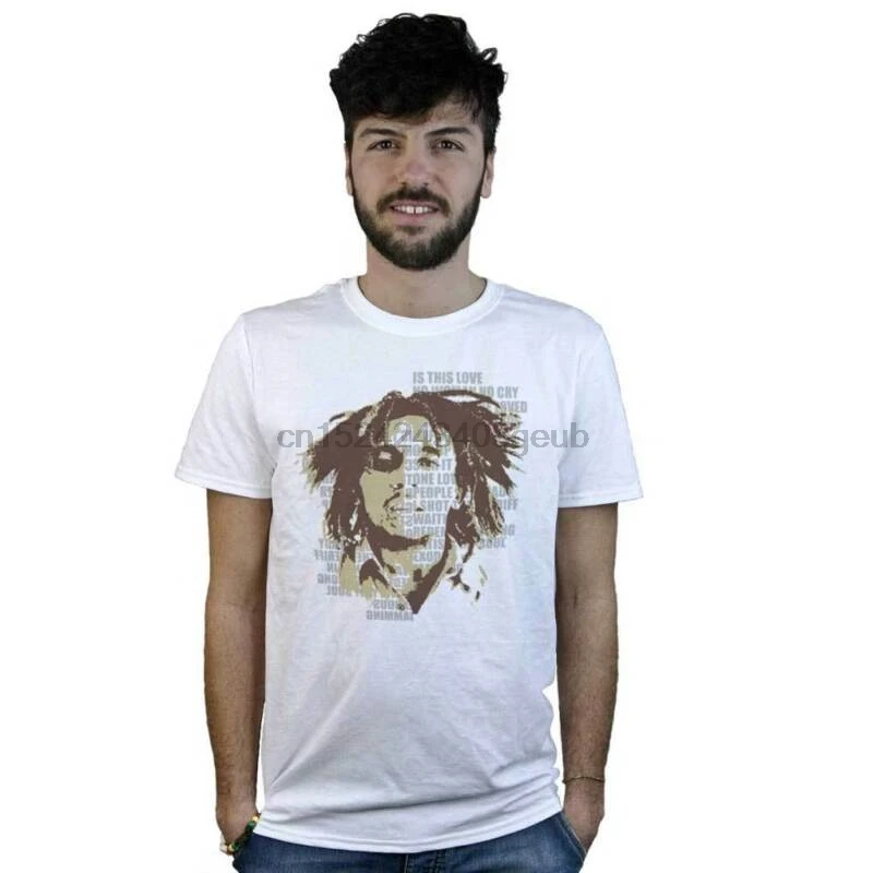 Футболка Musica Reggae Maglietta con disegno Wailers e Titoli Canzoni Loving Jah|Мужские футболки| |