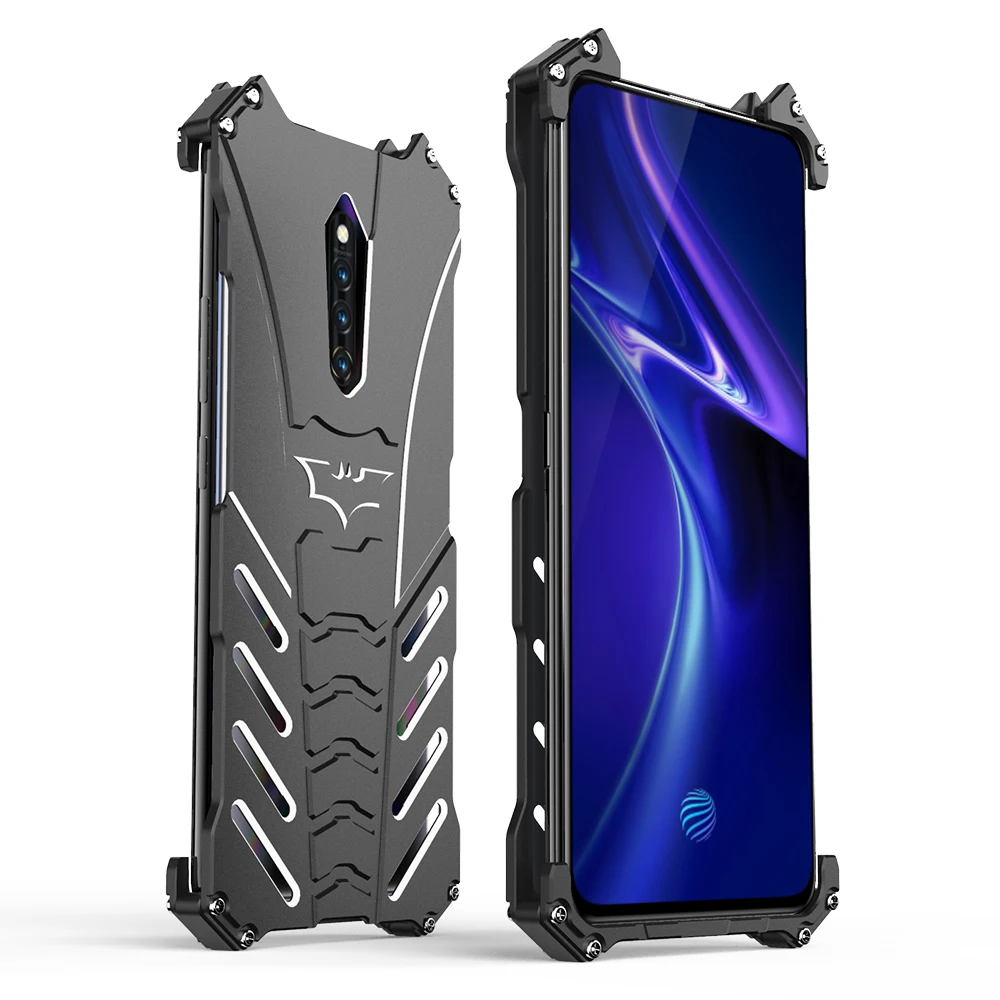 R-JUST ЧЕХОЛ ДЛЯ VIVO X27 IQOO BATMAN Luxury Doom Heavy Duty Armor металлические алюминиевые чехлы для