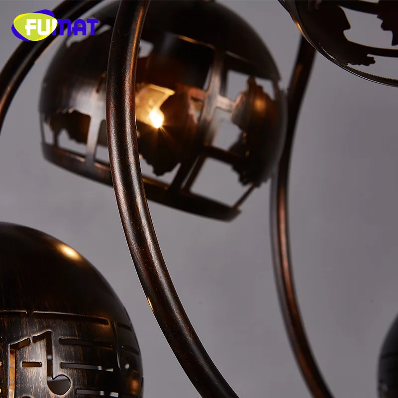 American Industrial Ceiling Lights Bar Retro Lamps Rusty Color Dinning Room Stairs Light Fixtures 9 Heads | Лампы и освещение
