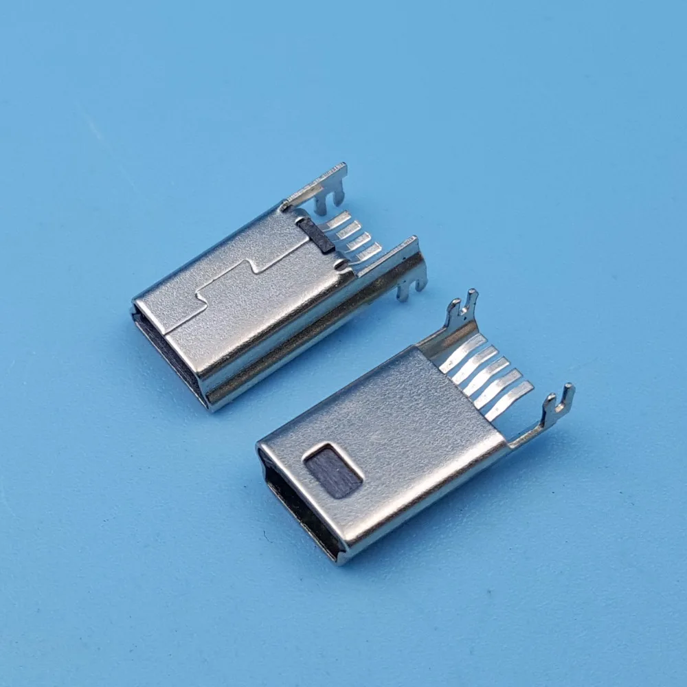 50 шт. Mini usb Тип B Мужской 5Pin разъем SMT печатного монтажа припоя Разъем |