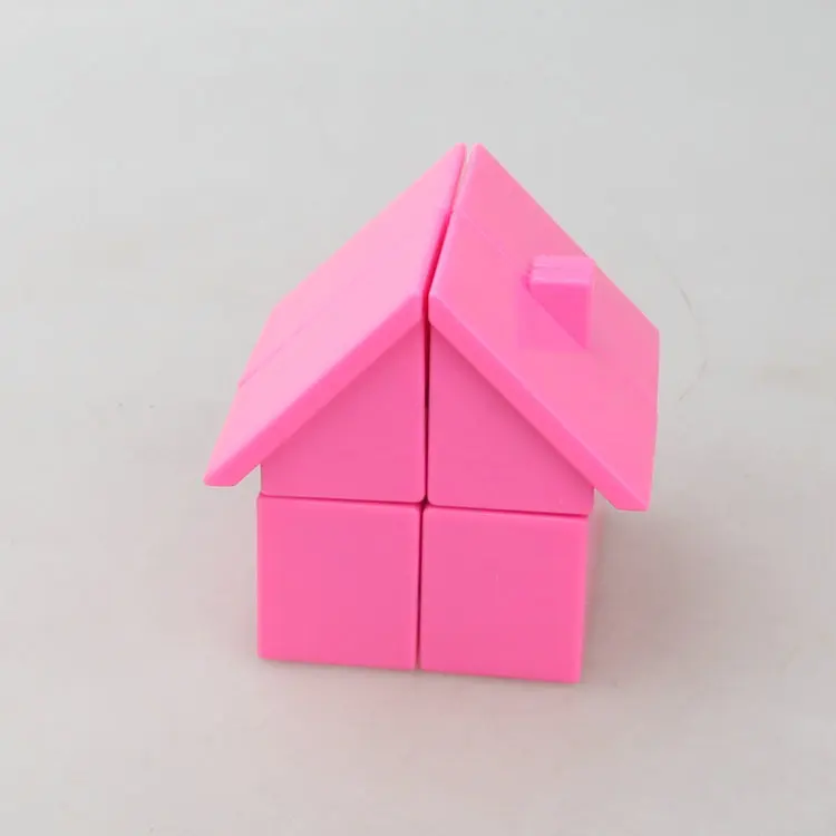 Yongjun YJ 2x2 дом синий/розовый 2 Слои Скорость Cube Cubo magico Развивающие игрушки идея подарка Прямая кубик рубика