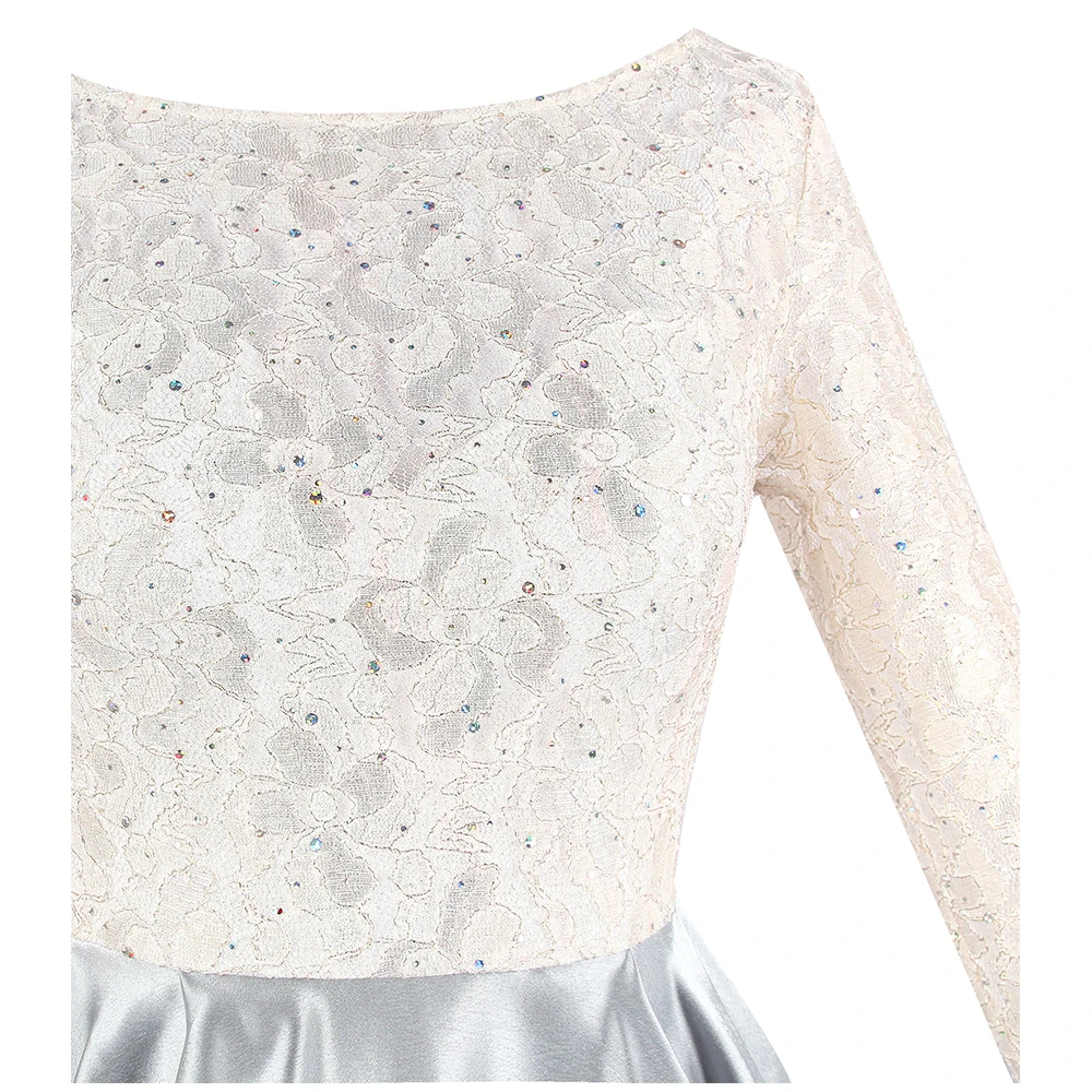 Angel-fashion короткое платье для выпускного вечера с длинным рукавом, прозрачное свободное платье, кружевное нарядное платье, элегантное 413