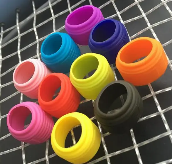 6 шт./лот силиконовое кольцо для ракетки бадминтона/силиконовая втулка/накладная