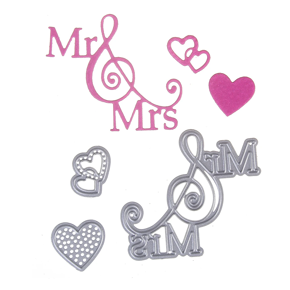 Mr & Mrs новые металлические Свадебные режущие штампы трафаретные для карт альбома