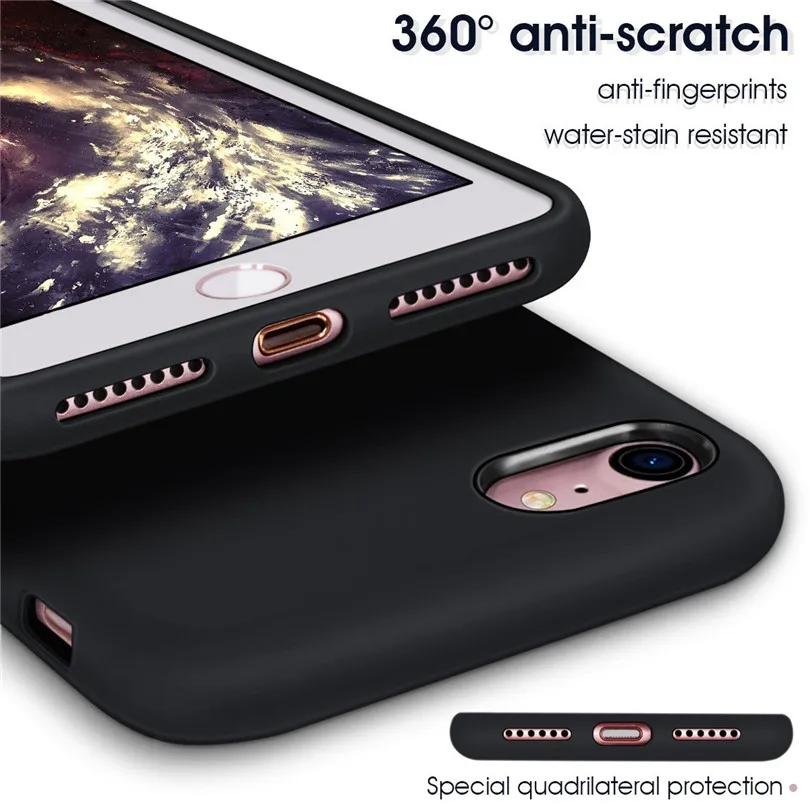 Мягкие ТПУ силиконовый чехол Защитный для iPhone X 8 7 плюс 6 S 5 5S 5C se роскошный