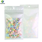 10x1 8 см4x7 дюймов 100 шт термогерметичные Матовые прозрачныебелые плоские сумки для хранения ювелирных изделий пластиковые пакеты Ziplock оптом