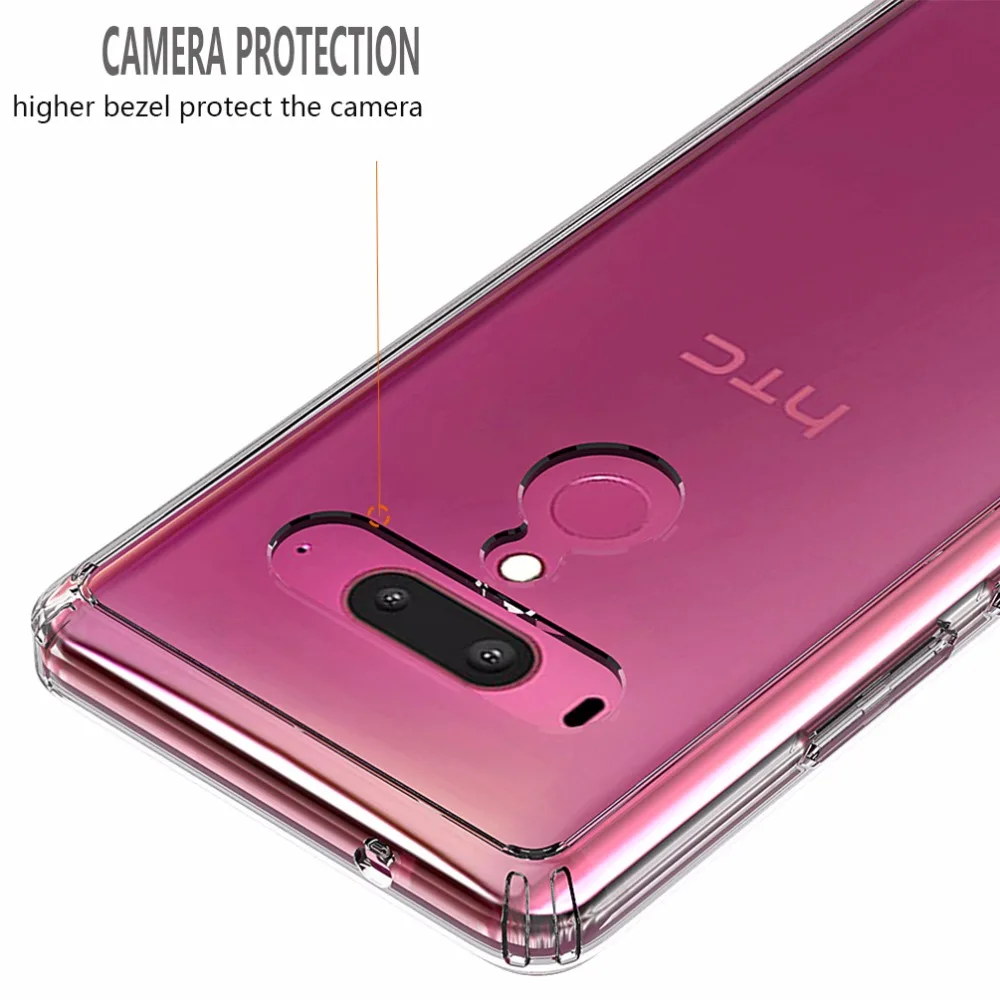 Противоударный чехол для HTC U12 Plus U 12 прозрачный зеркальный 6 0 дюйма | Мобильные