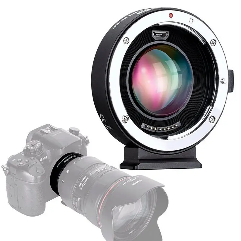 Адаптер для объектива Commlite адаптер EF/CM-AEF-MFT M4/3 камеры Panasonic GH3 GH4 GH5 GX7 GF5 GF6 GM Olympus PL5 PL6