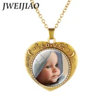 Ожерелье JWEIJIAO под заказ с фотографией, ваш ребенок, сын, доутер, мама, папа, влюбленные, домашние животные, лучший подарок на день рождения NA01