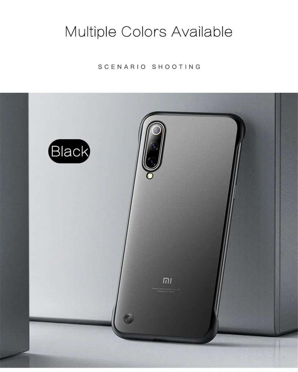 USLION ультра тонкий Бескаркасный чехол для телефона для Xiaomi 9 9 SE 8 Explorer Redmi K20 Pro Прозрачный матовый Жесткий PC чехол s Fundas