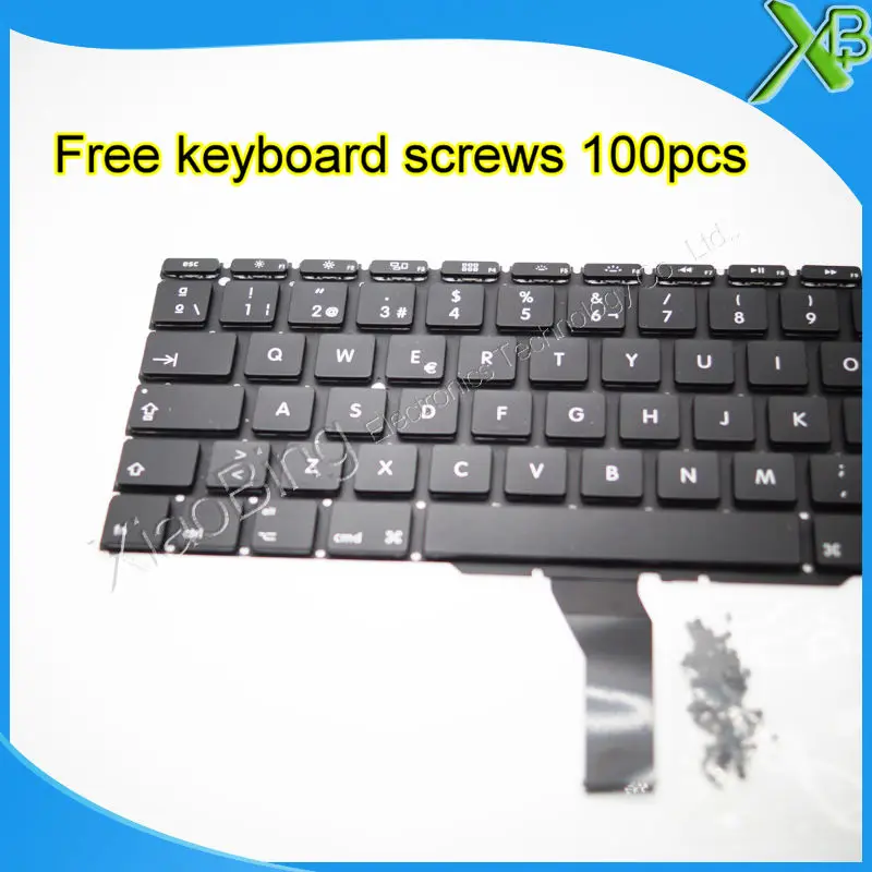 Совершенно новая испанская клавиатура SP + винты для клавиатуры 100 MacBook Air 11 6 дюйма