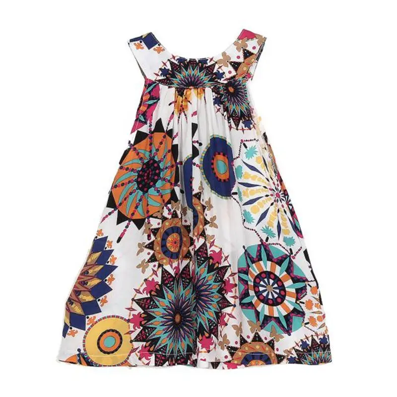 Hot Selling New 2017 Summer Sleeveless Girls Green+White Dress Baby Flower Princess Wedding Party Kids | Детская одежда и обувь