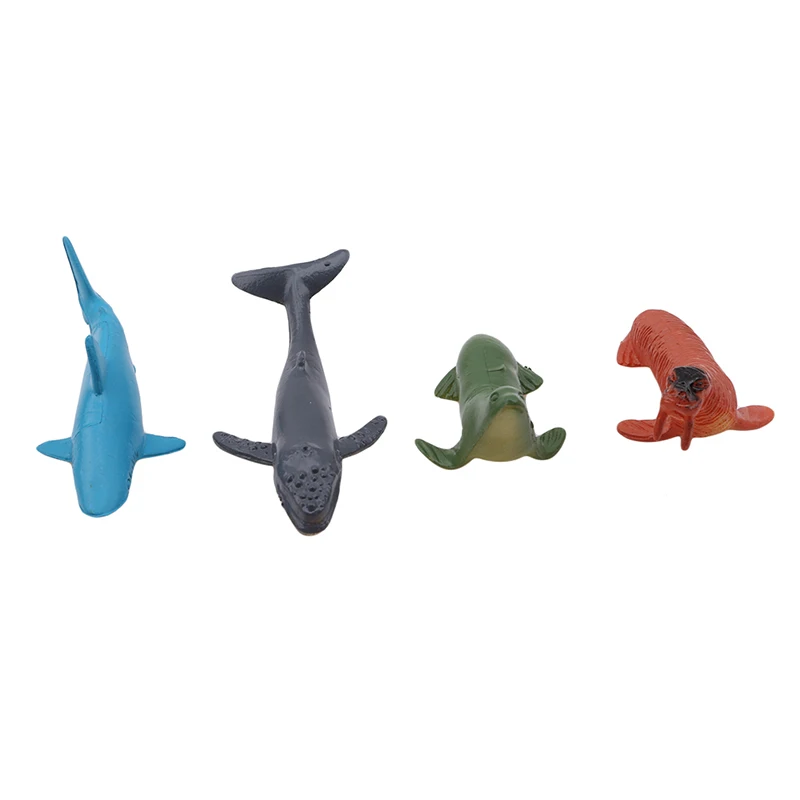 Aquatic creatures 12 шт./компл. диких животных Динозавр ферма насекомых моделирование мелких животных модель детских игрушек для детей младшего возраста познавательные деловой Подарочный костюм из нержавеющей стали - Цвет: Aquatic creatures