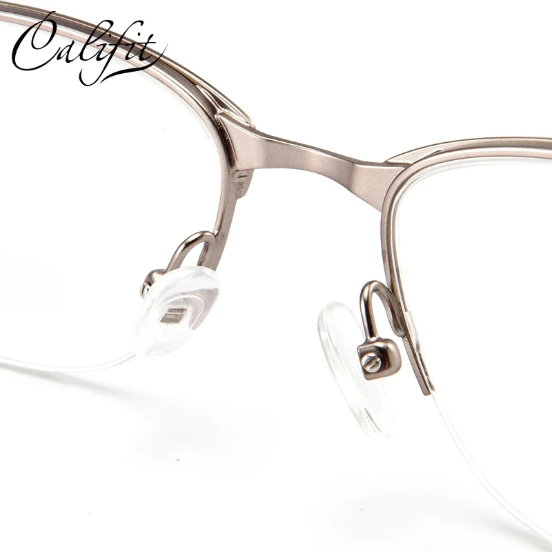 CALIFIT полуоправа диоптрические оптические очки женские металлические по рецепту 1