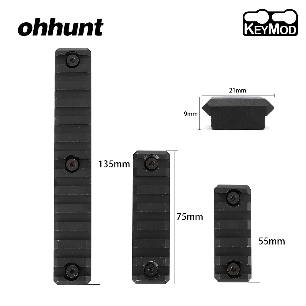 Ohhunt 5 Slot 7 13 2 16 &quot2 95&quot 31 &quotПикатинни Вивер 1913 Rail Section для Keymod Handguard Mount Pack из 3