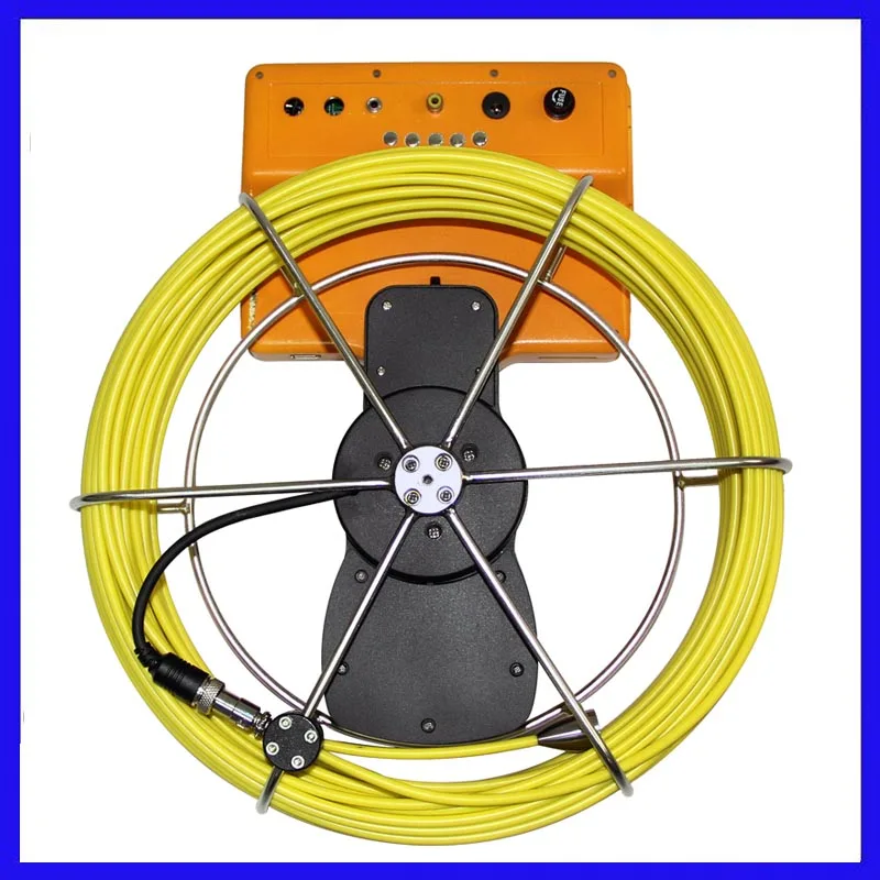 Hand held pipe inspection camera system meter counter DVR recorder 7&quotLCD monitor waterproof 30M 512Hz transmitter | Безопасность и