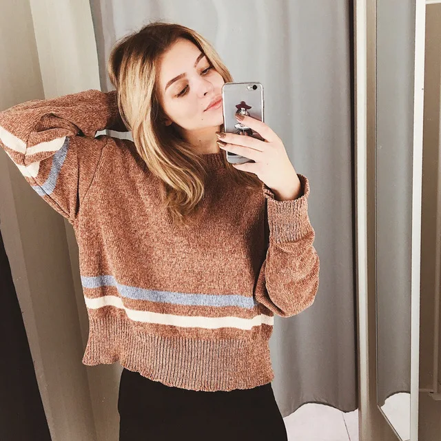 Hirsionsan Sweater Woman 2018 Casual O-neck Winter Autumn Chenille Women Sweaters and Pullovers Soft Warm Jumper Pull Femme | Женская