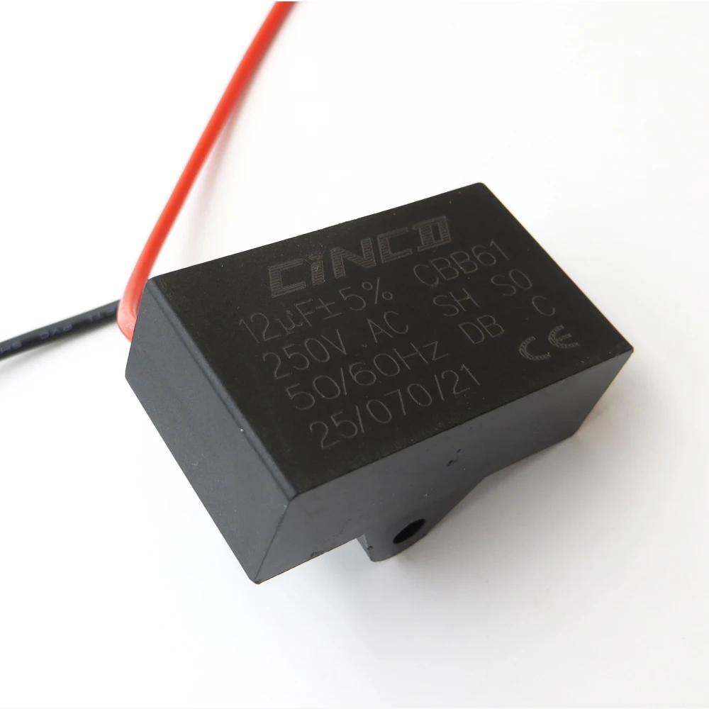 Конденсатор для электродвигателя 2 провода CBB61 12 мкФ 250V|Замыкатели| |