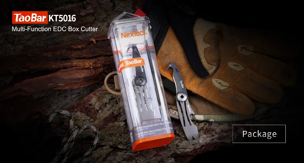 NEXTOOL Multi-function Box Opener Cutter Mini Rescue Knife Taobar | Инструменты