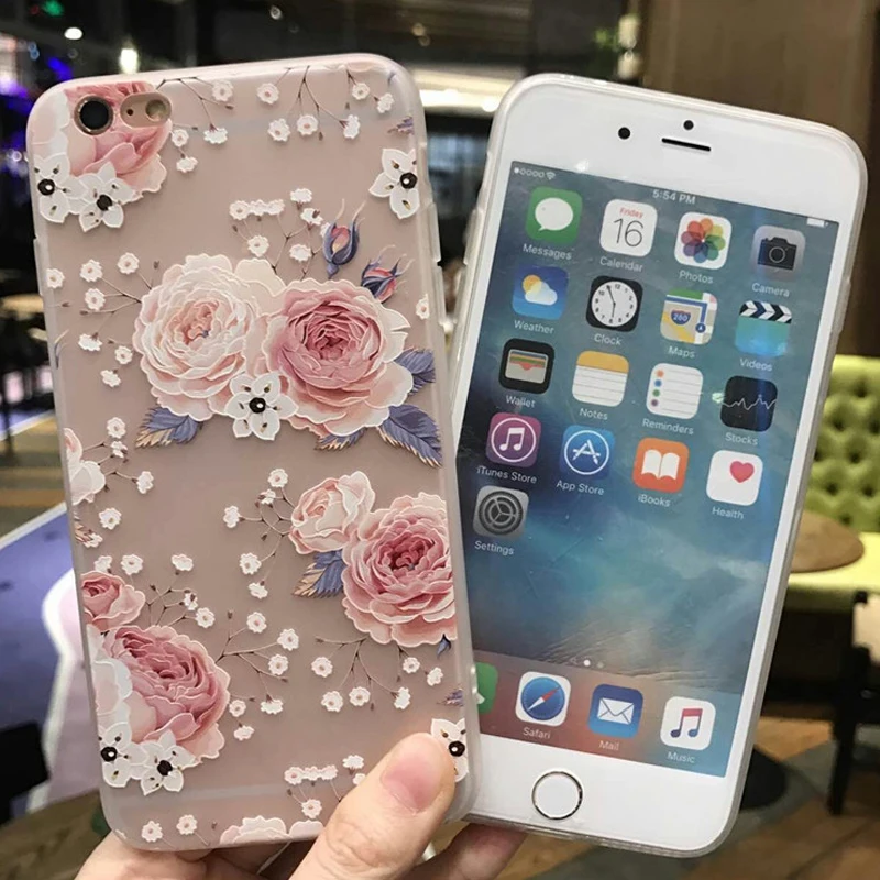 Kainuen роскошный объемный цветок телефон назад etui capinha coque случай крышка Для iPhone 5 5S S