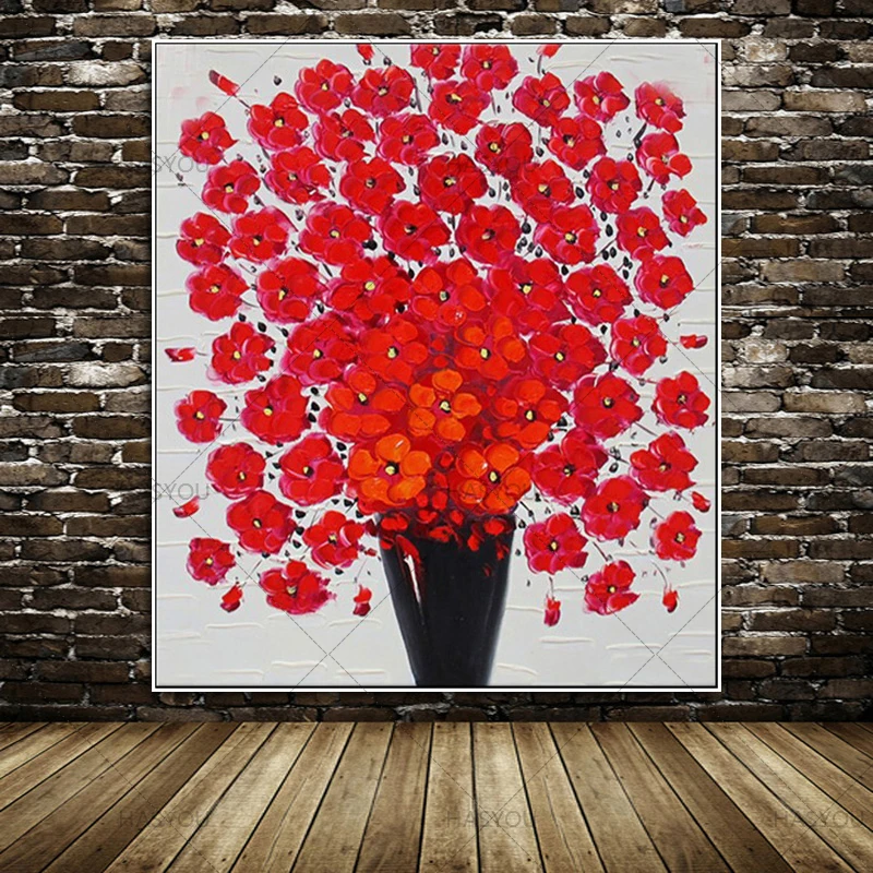 Картина маслом без рамки 4 цвета|modern paintings flowers|knife flower paintingmodern |