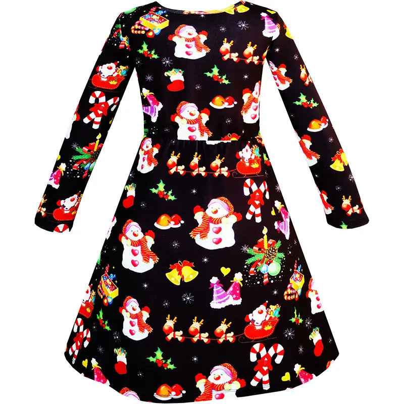 Sunny Fashion платья для девочек новогодние костюмы рождество Санта Дерево