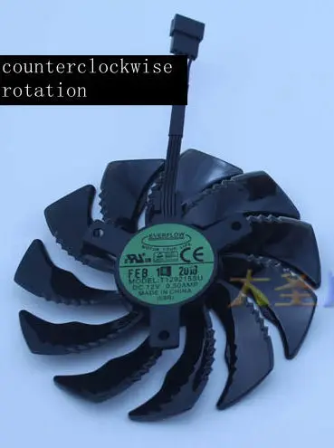 1pcscounterclockwise T129215SU 88 мм для GIGABYTE GTX1050 Ti 1060 1070 Ti 1080 RX 470 480 570 580 вентилятор PLD09210S12HH вентилятор G1 Графика карты вентилятор охлаждения - Цвет лезвия: 1pcscounterclockwise