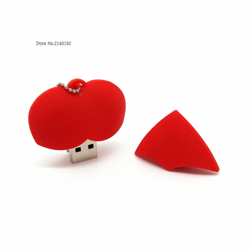 Милый USB флэш накопитель с красным сердцем 4 ГБ/8 ГБ/16 ГБ/32 ГБ карта диск подарок