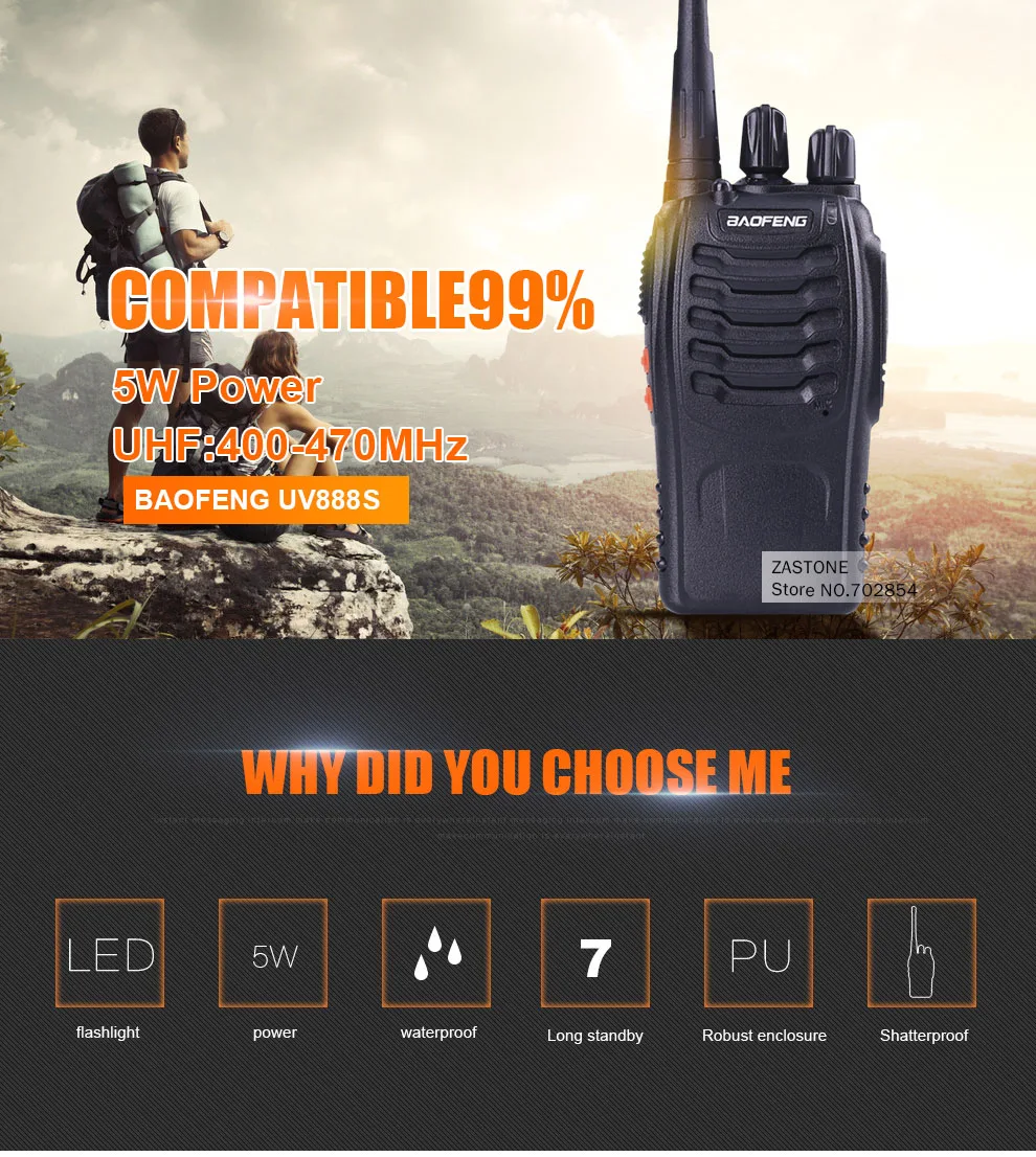 10 шт./лот Baofeng BF-888S Max 5 Вт радиоприемник 16 Ch UHF 400-470NHZ Портативное двухстороннее Радио BF-888S рация радиоприемопередатчик