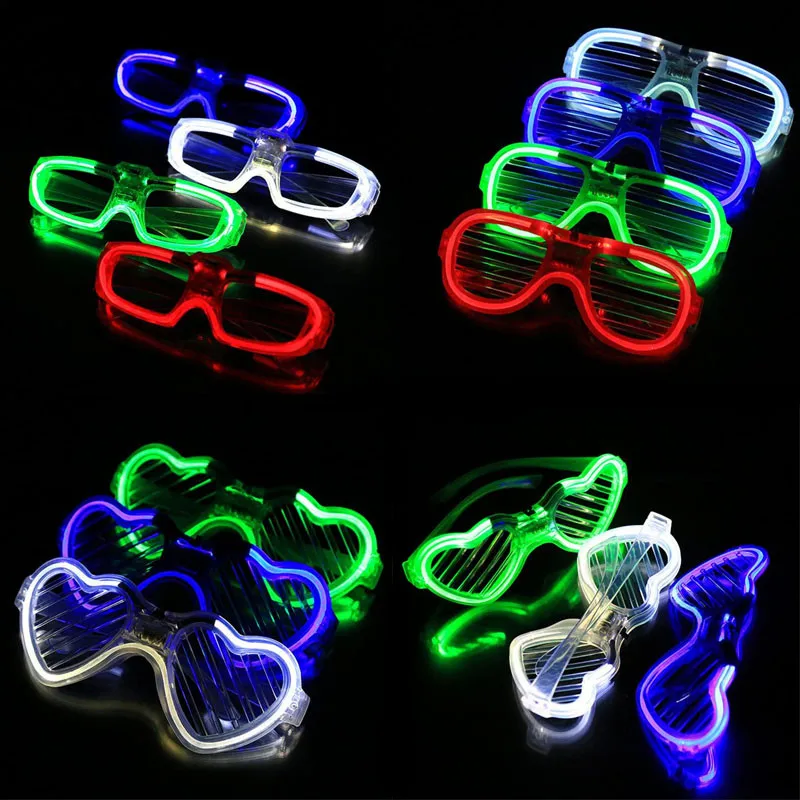 Light Eye Glasses Flashing Blinking Bar Night Club Decor Glow neon Party Supplies Wedding Christmas Concert led glasses|navidad|navidad |