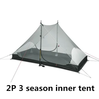 3 season inner tent LanShan 2 палатки наружная Сверхлегкая походная палатка 2 человека 3 сезона профессиональная 15D Silnylon зимняя палатка 4 сезона палатка - Цвет: 3 season inner tent