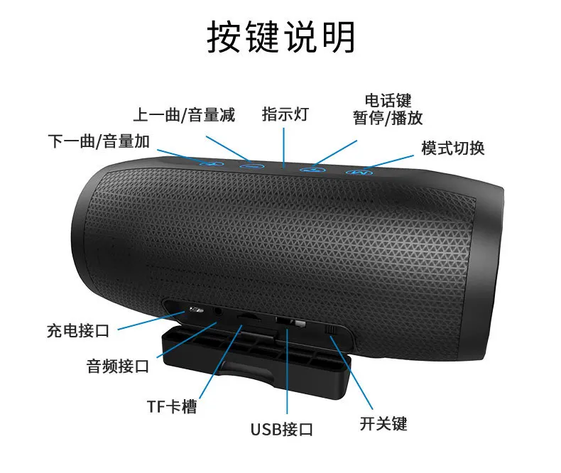 Абсолютно ZEALOT S16 портативный беспроводной динамик Bluetooth Саундбар Колонка супер бас 3D стерео звук TF карта AUX с микрофоном