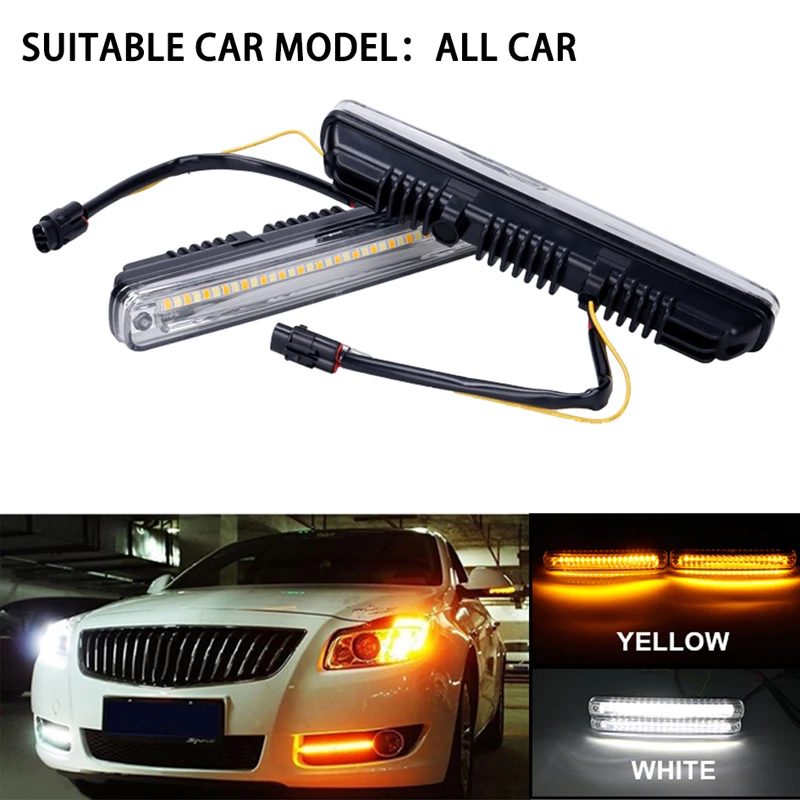 Универсальный Автомобильный светодиодный DRL дневные ходовые огни