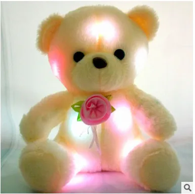 rose flower BSTAOFY дропшиппинг 20 см СВЕТОДИОДНЫЙ Красочный светящийся яркий плюш детские игрушки освещение мягкая игрушка; медведь плюшевый мишка милые подарки для детей - Цвет: rose flower