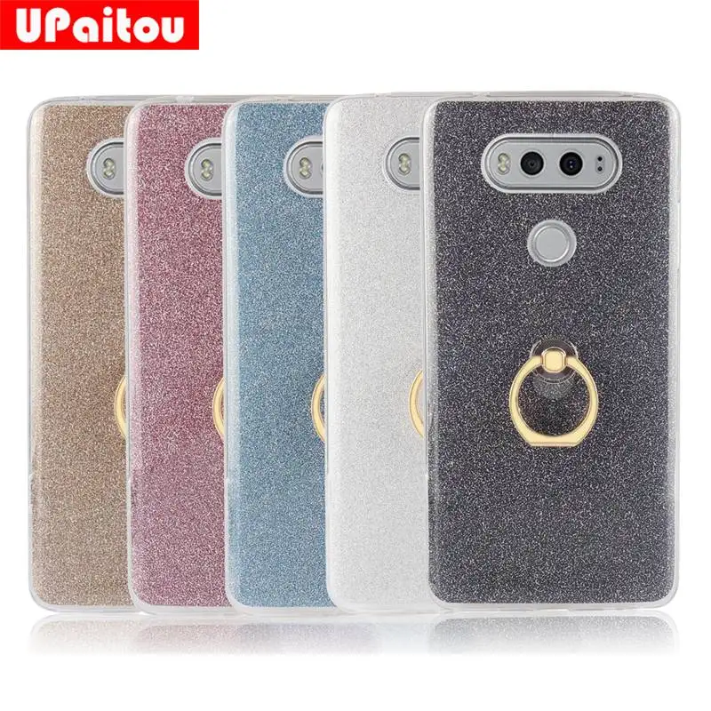 UPaitou чехол с блестками для LG G3 G4 G5 G6 V10 V20 K7 K8 K10 Pro стилус Stylo 3 кольцо-держатель на