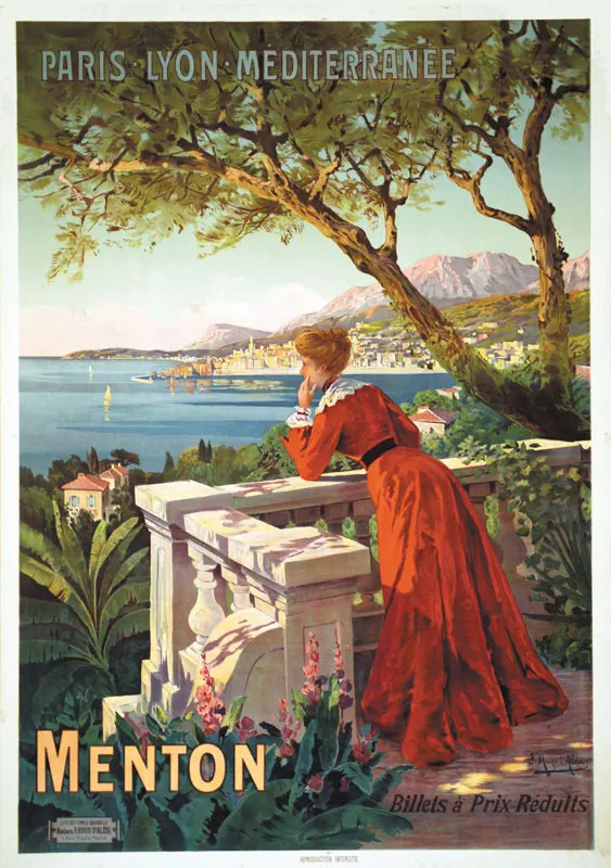 Франция туристические плакаты Nice-Paris-Lyon-Mediterranee классические настенные наклейки