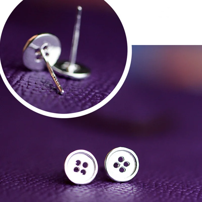 Doreen Box сплав посеребренные Симпатичные четыре отверстия узор на кнопках модные