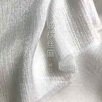 fashion corrugated silk and hemp pure white luxury water corrugated silk and hemp high end custom fabrics dress and hanbok dress