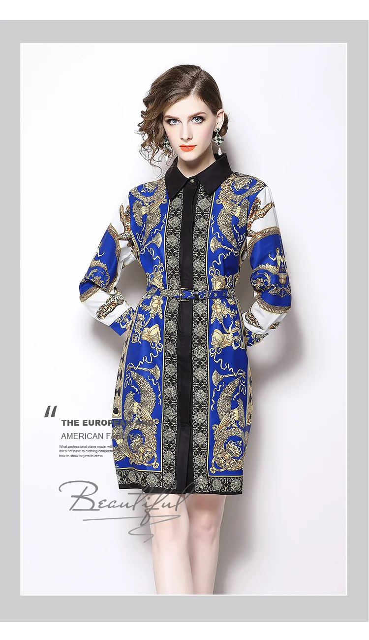 2018 высокое качество осень вечерние длинные рубашка с рукавами зеленого цвета